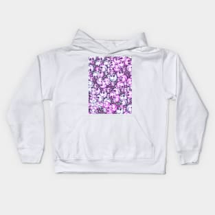 Cute pattern of tiny smileys and ghosts Kids Hoodie